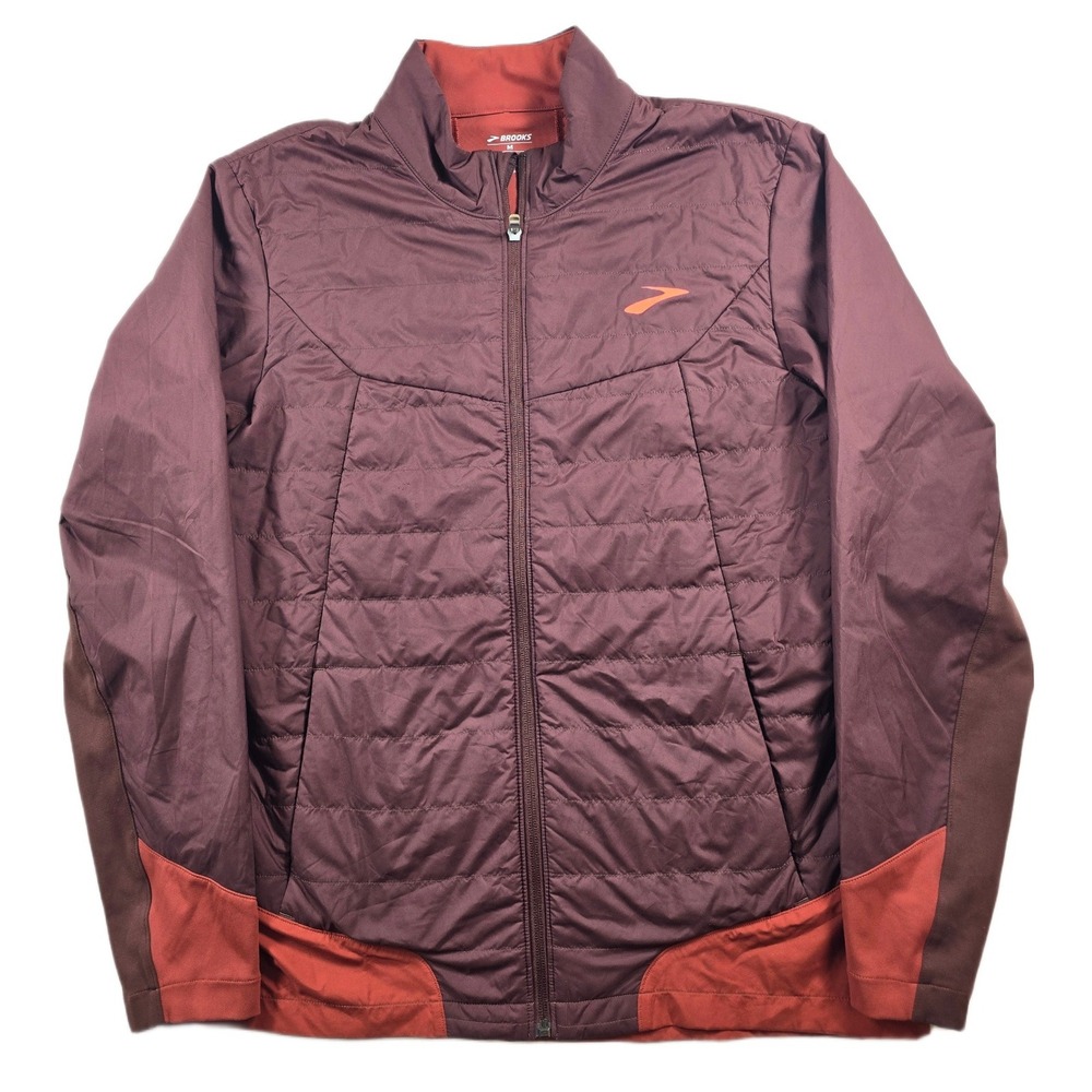 Brooks Shield Hybrid Jacket 2.0 Mens Medium Run Raisin Copper Running 211415